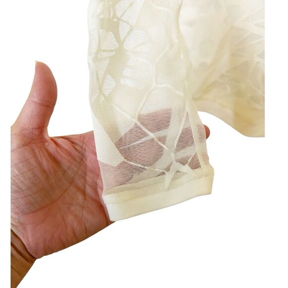 Joeffer Coac Abstract Mesh Top LS Cream Small - Picture 3 of 5